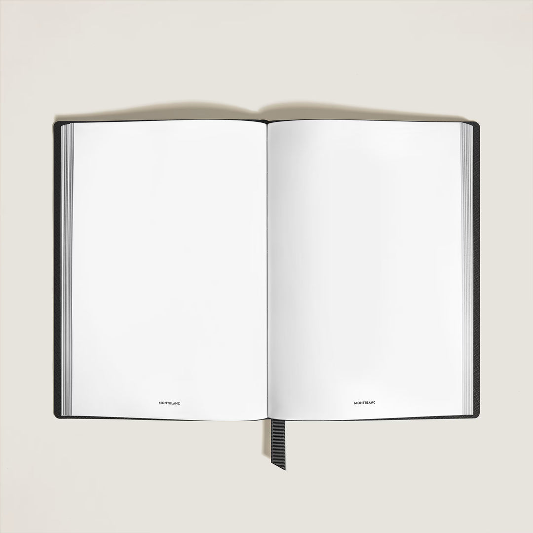Notebook Medium, Saffiano Leather, Black - Blank Pages