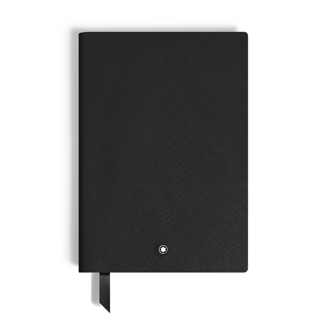 Notebook Medium, Saffiano Leather, Black - Blank Pages