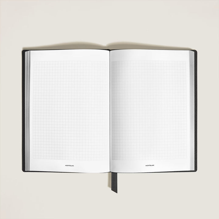 Notebook Medium, Saffiano Leather Black - Squared Pages