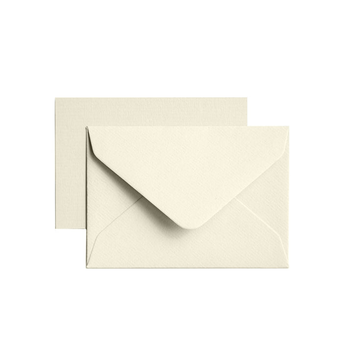 Crown Mill Classic Laid Plain Edge Small Note Card Silver Box 25/25 -  2.5x3.75"