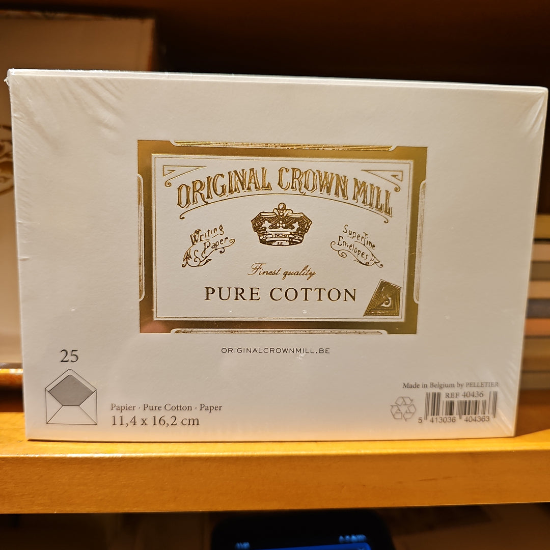 Original Crown Mill Pure Cotton A5 Envelopes (25ct)