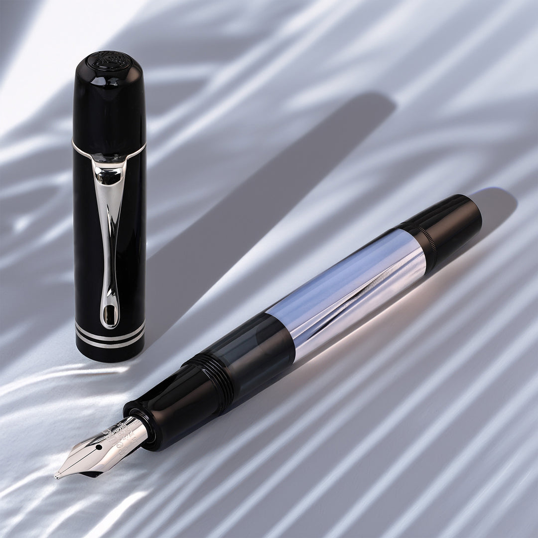 Pelikan M101 Blue Grey Marble Fountain Pen