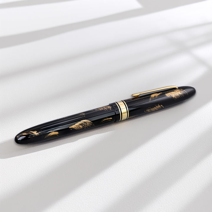 Omas Ogiva Black and Gold Maki-e Fountain Pen