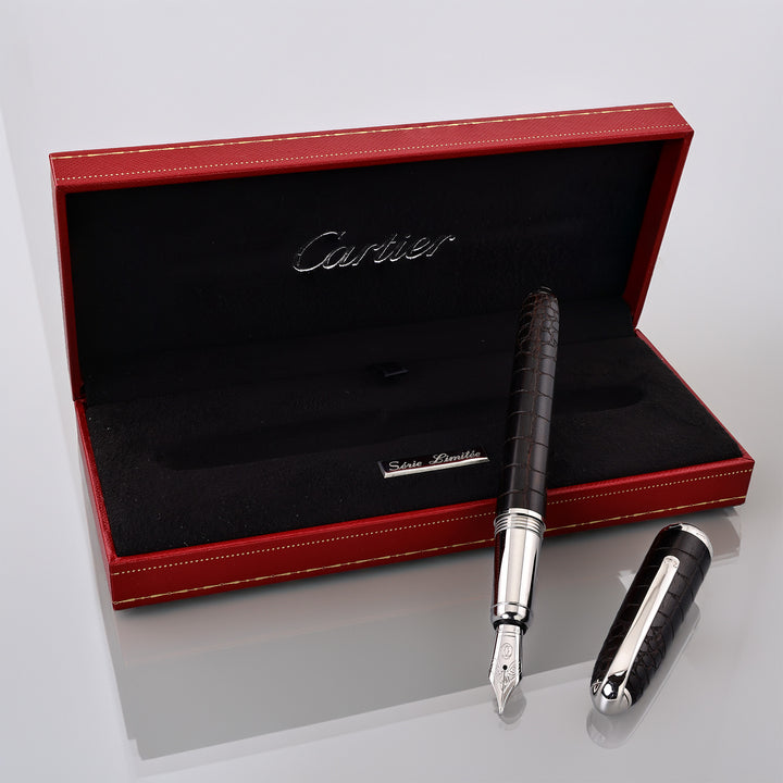 Cartier Louis Cartier Dandy Crocodile Ebony Limited Edition Fountain Pen