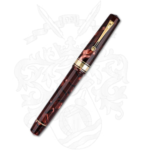 OMAS Bologna Marbled Burgundy Fountain Pen
