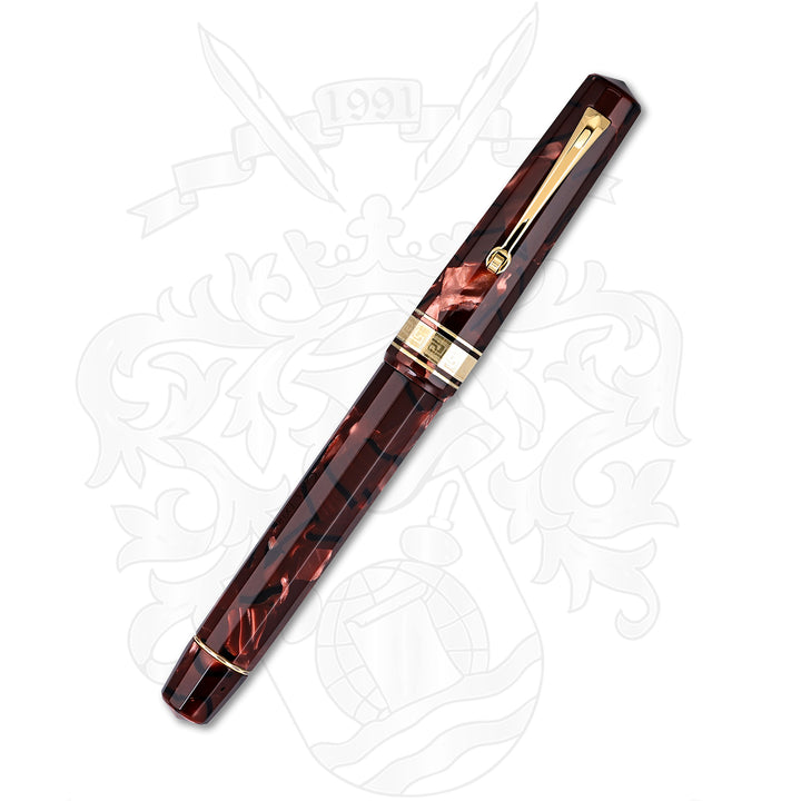 OMAS Bologna Marbled Burgundy Fountain Pen