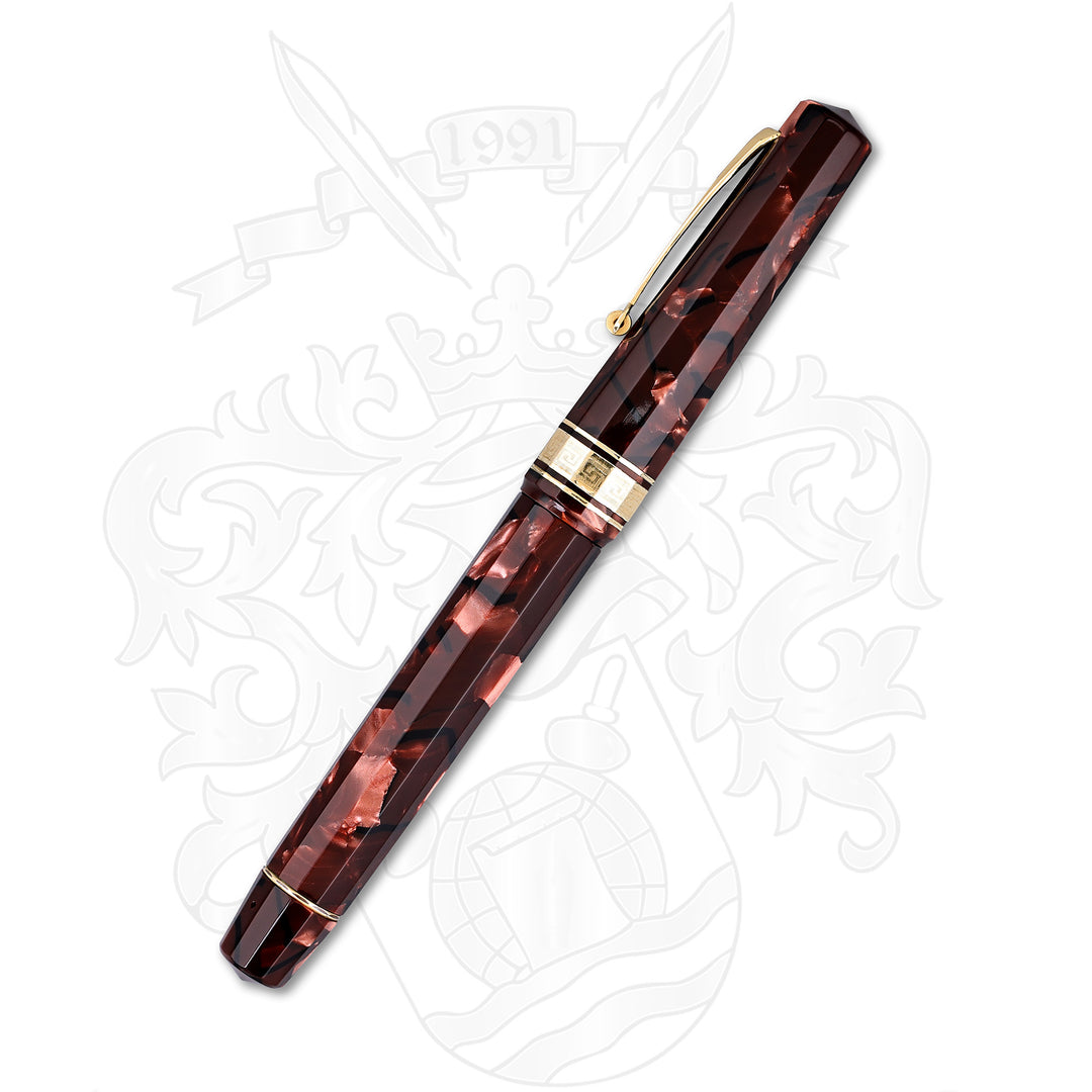 OMAS Bologna Marbled Burgundy Fountain Pen