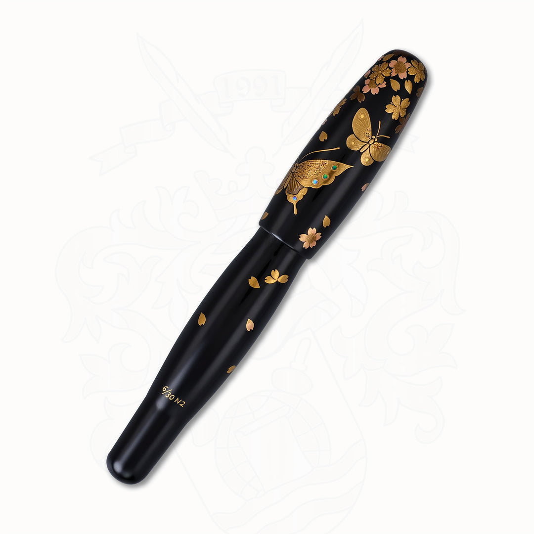 Danitrio Hyotan "Chocho" Butterfly &amp; Cherry Blossom Fountain Pen