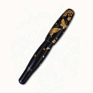 Danitrio Hyotan "Chocho" Butterfly & Cherry Blossom Fountain Pen
