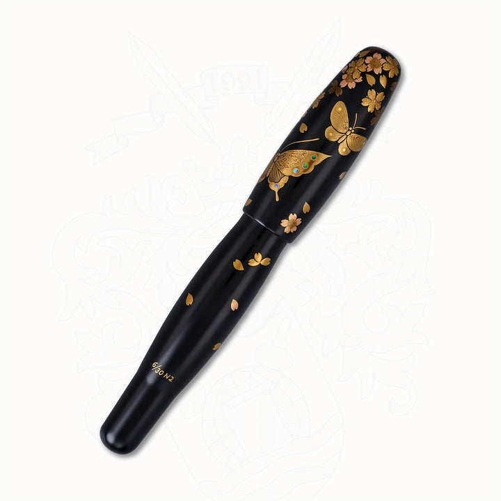 Danitrio Hyotan "Chocho" Butterfly &amp; Cherry Blossom Fountain Pen