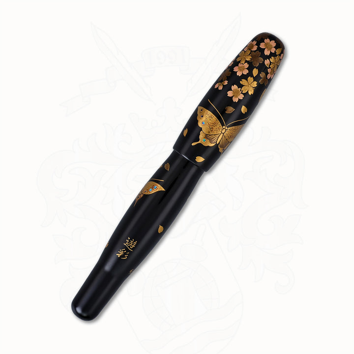 Danitrio Hyotan "Chocho" Butterfly &amp; Cherry Blossom Fountain Pen