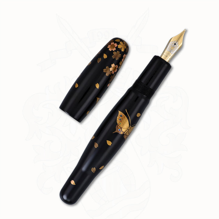 Danitrio Hyotan "Chocho" Butterfly &amp; Cherry Blossom Fountain Pen