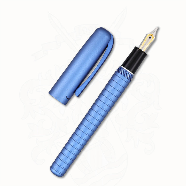 Taccia Pinnacle Fountain Pen TPN-149F-AB – Aero Blue, Stainless Steel Music Nib