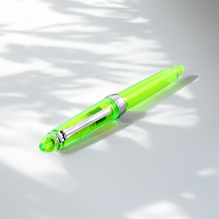 Sailor 1911S Highlighter Fountain Pen – Neon Green Limited Edition, 14K Gold MS Nib