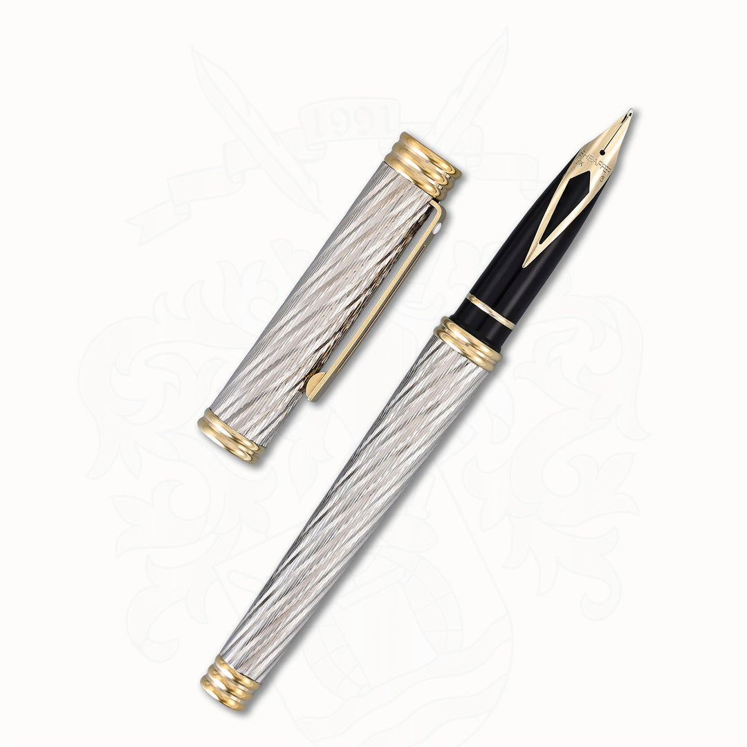 Sheaffer Targa FRED Force 10 Fountain Pen – Palladium &amp; Gold