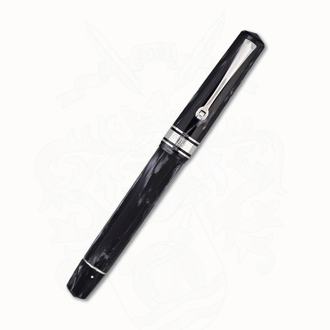 OMAS Dama 555F Pearl Grey Celluloid with HT