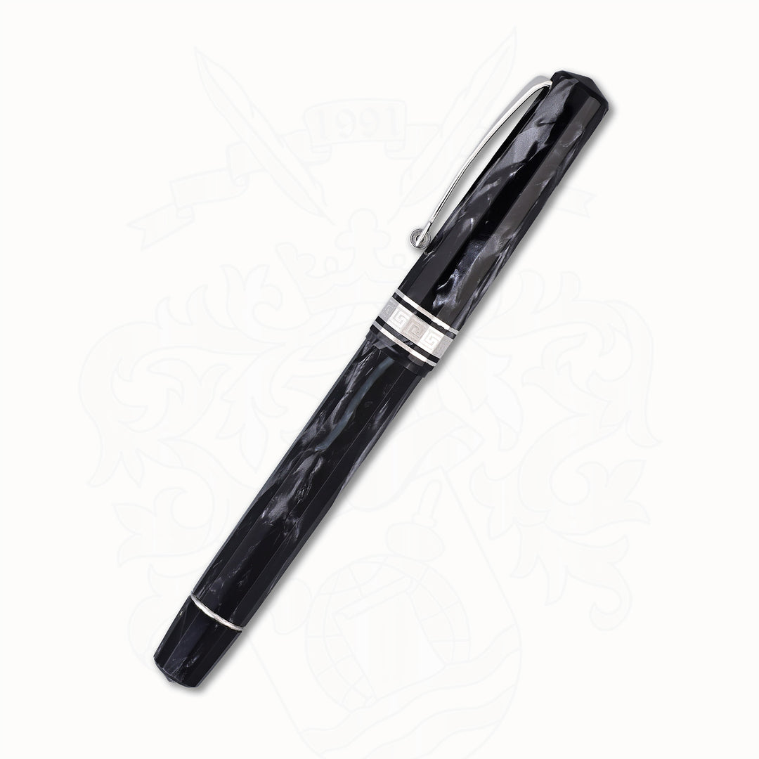 OMAS Dama 555F Pearl Grey Celluloid with HT