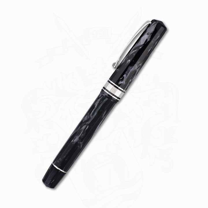 OMAS Dama 555F Pearl Grey Celluloid with HT