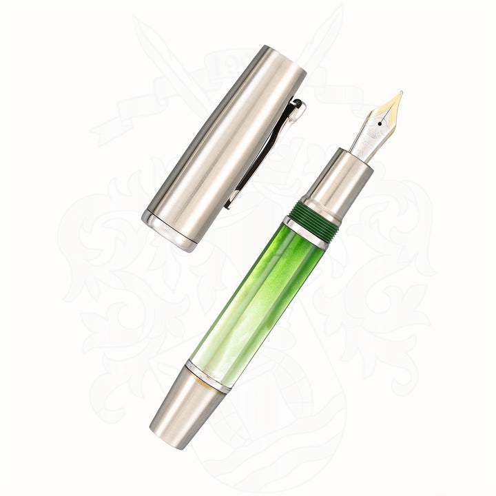Krone Mother of Pearl Gradient Chartreuse Fountain Pen