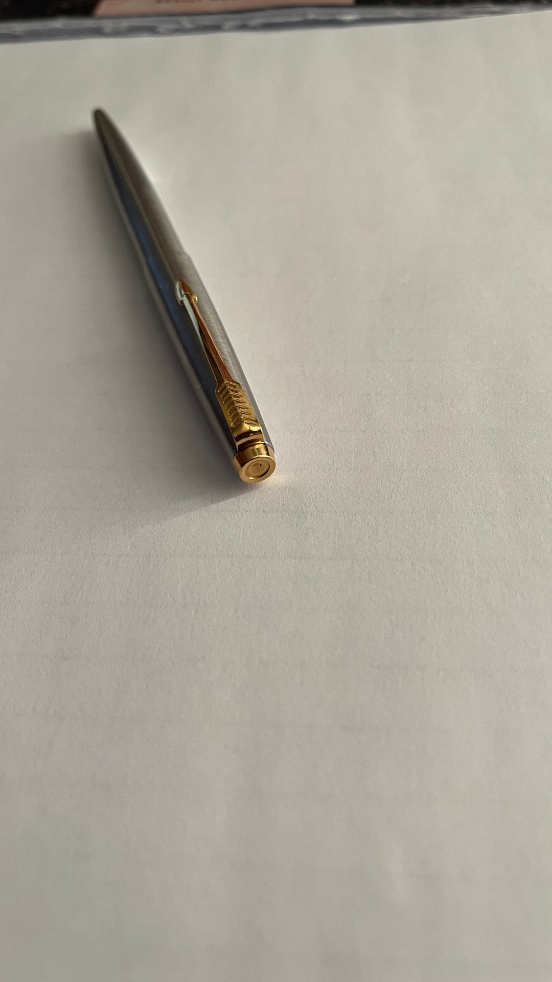 Parker Sonnet Brushed Silver with Goldtone Accents Ballpoint Pen