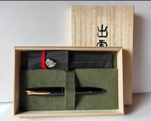 Platinum Izumo Tamenuri in Soratame Green Urushi - Fountain Pen