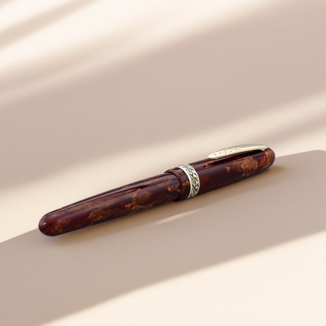 Stipula Etruria Amber and Gold Fountain Pen