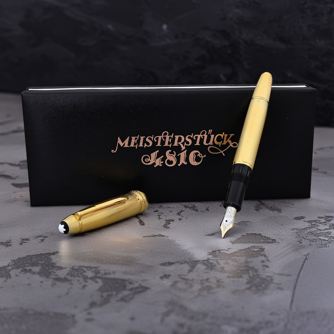 Montblanc Meisterstück 146 LeGrand Solitaire Gold Barley Fountain Pen