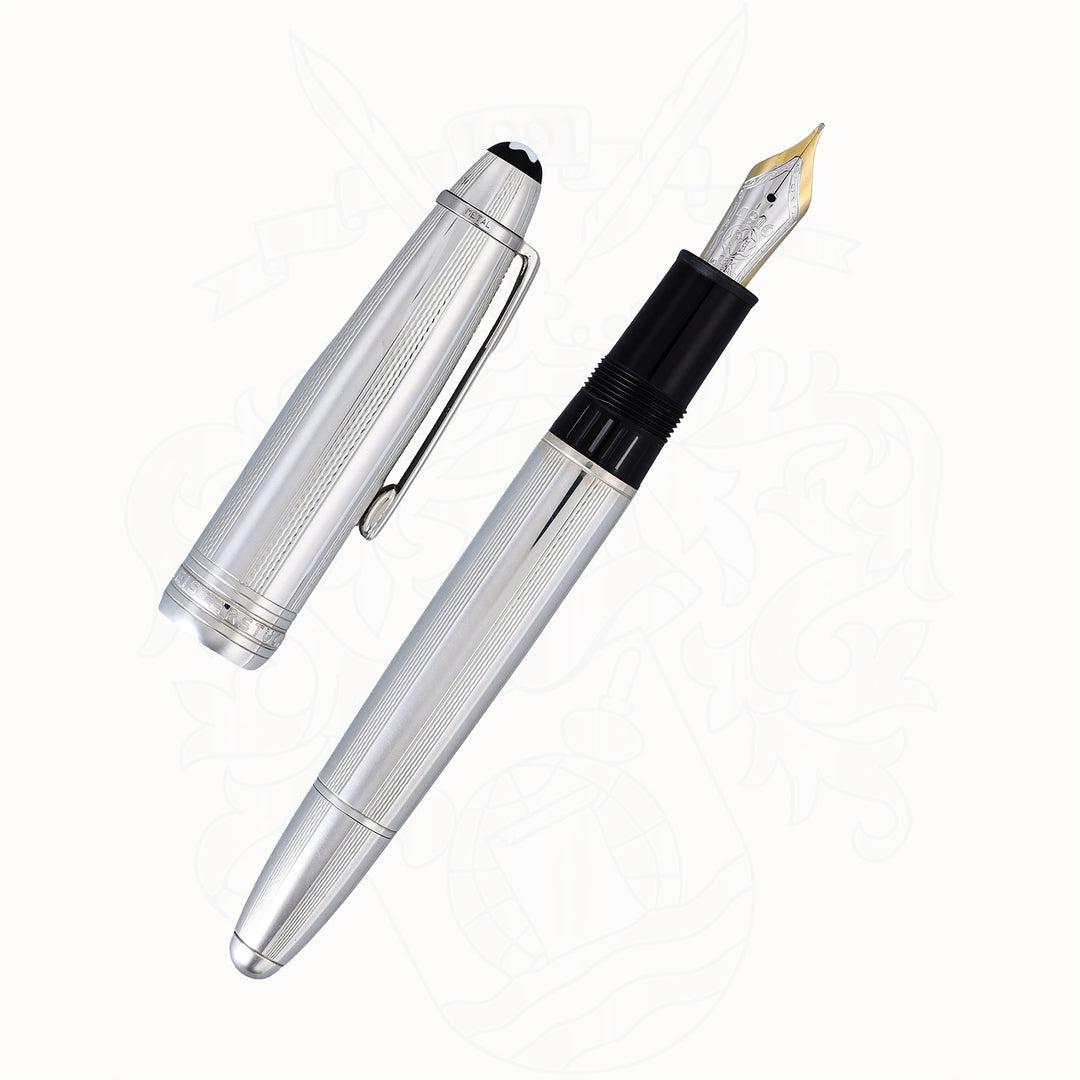 Montblanc Meisterstück LeGrand 146 Solitaire Silver Barley Fountain Pen