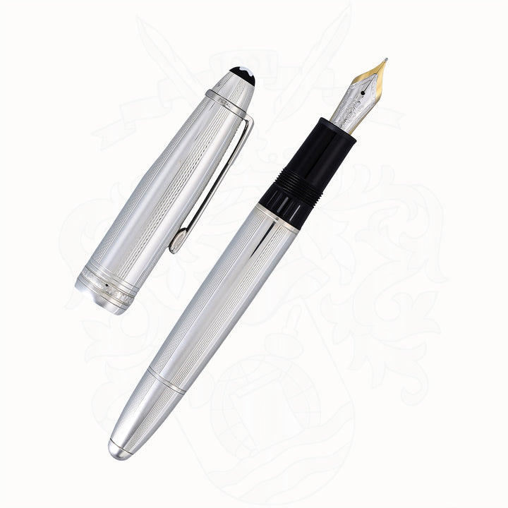 Montblanc Meisterstück LeGrand 146 Solitaire Silver Barley Fountain Pen