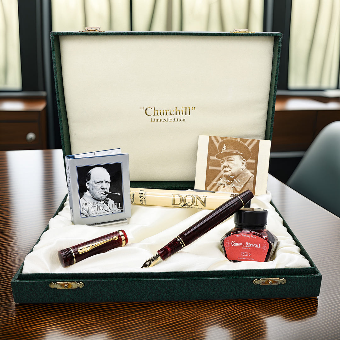 Conway Stewart Churchill Burgundy Blush · Fountain Pen