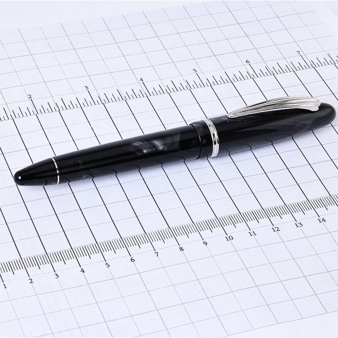 Nettuno 1911 Skipper Black And Silver Fountain Pen
