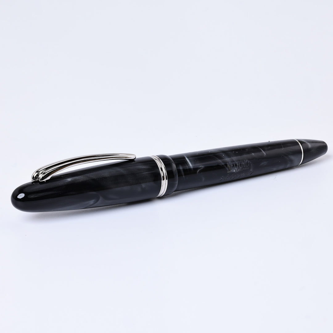 Nettuno 1911 Skipper Black And Silver Fountain Pen