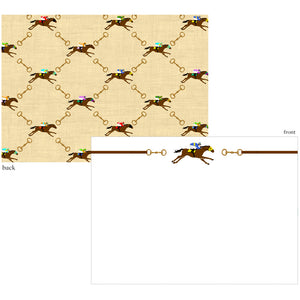 AND THEY'RE OFF Correspondence Card 6.125" x W 4.875" (12 Flat Cards and Envelopes)