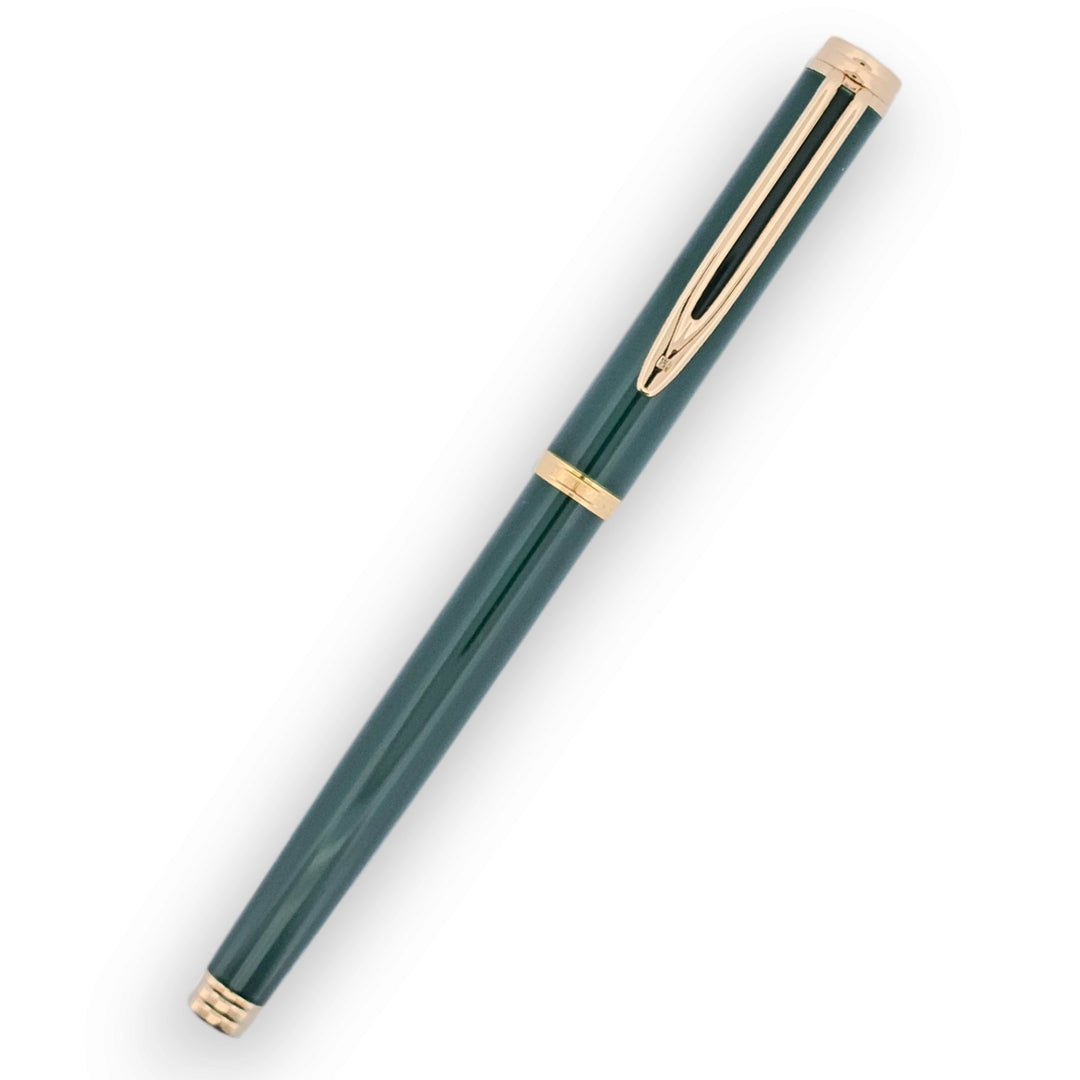 Waterman Gentleman Green Lacquer and Gold Fountain Pen