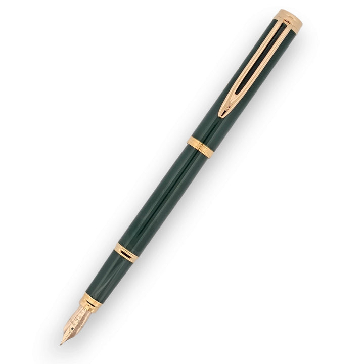 Waterman Gentleman Green Lacquer and Gold Fountain Pen