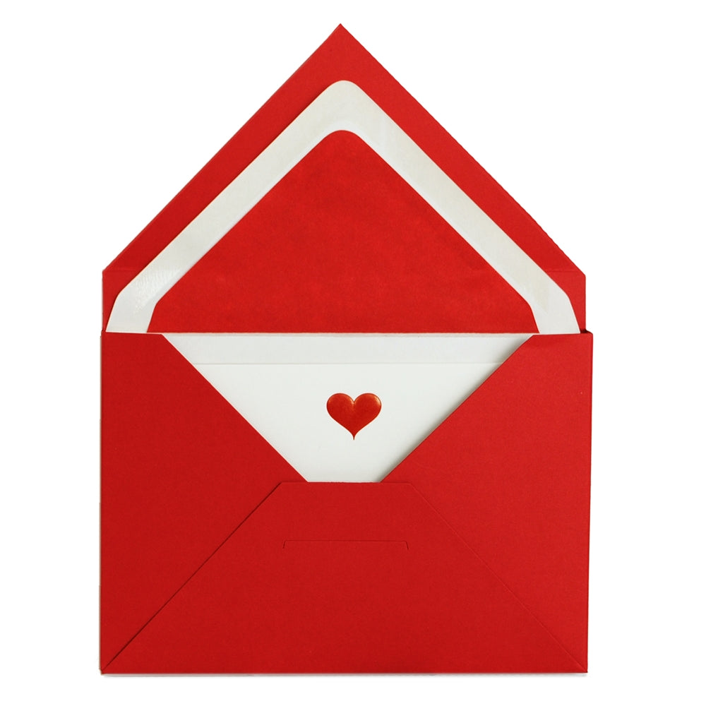 Single Note Card Original Crown Mill First Engraved Single Note Card - Red Heart – The ...