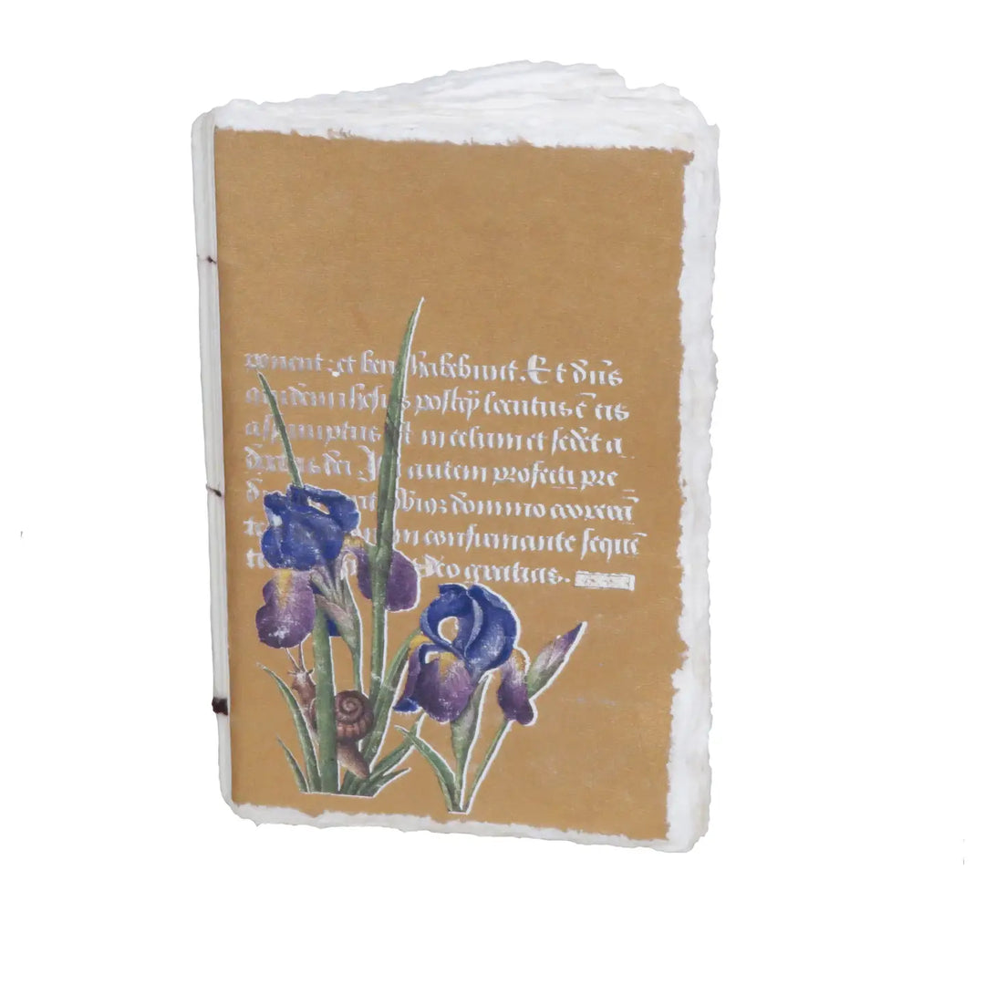 Epigram A5 Parchment Paper Notebook with Irises Gold
