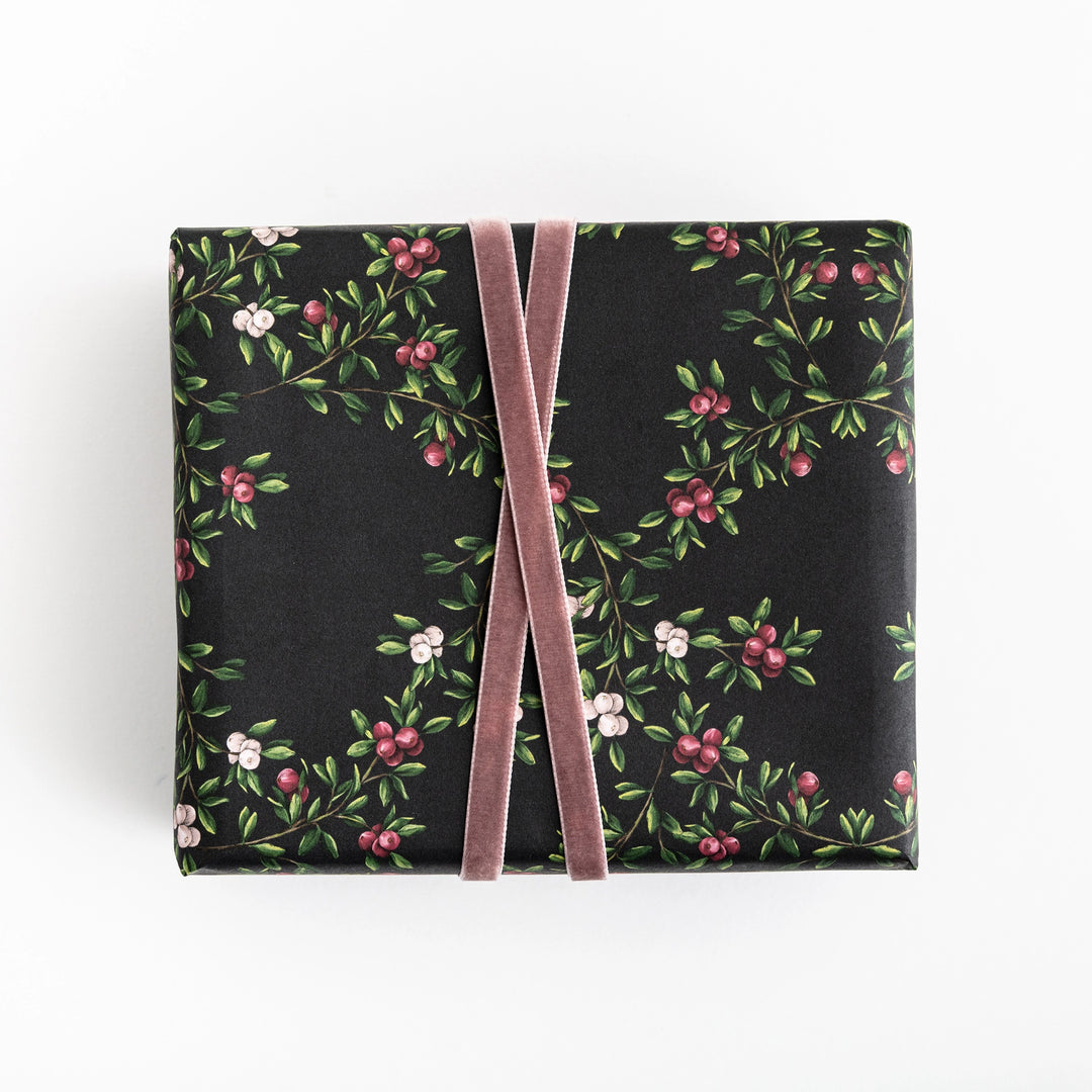 Merry Nouveau - Navy - Gift Wrapping Paper (2 Sheets)