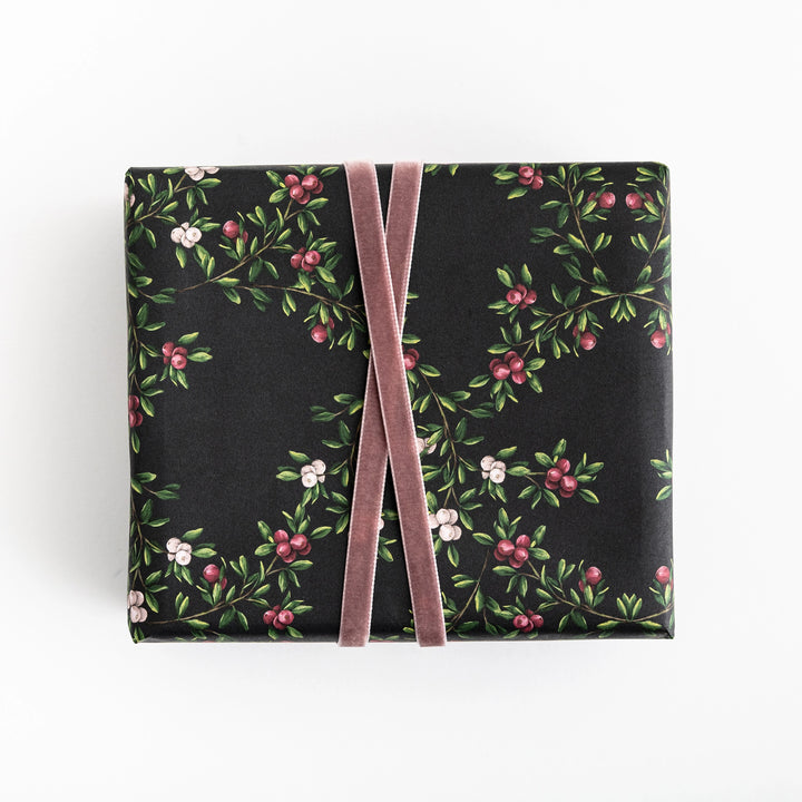 Merry Nouveau - Navy - Gift Wrapping Paper (2 Sheets)