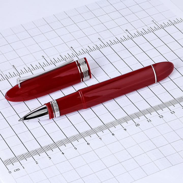Omas 360 Red And Silver Rollerball