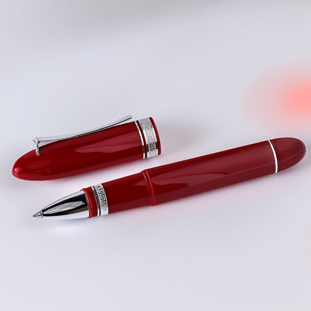 Omas 360 Red and Silver Rollerball