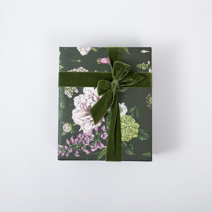 Summer Garden - Dark Green - Gift Wrapping Paper (2 Sheets)