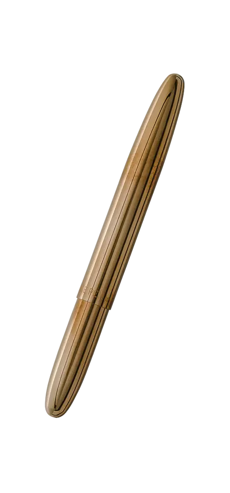 Fisher Space Pen Bullet Ballpoint Pen - Antimicrobial Polished Raw Brass