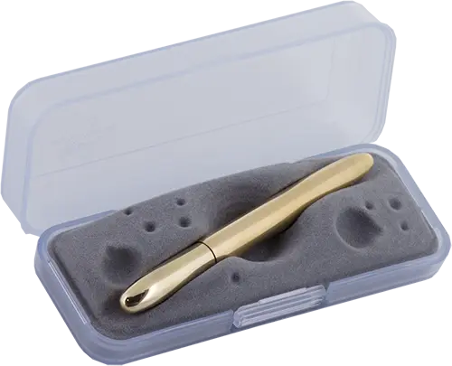 Fisher Space Pen Bullet Ballpoint Pen - Antimicrobial Polished Raw Brass