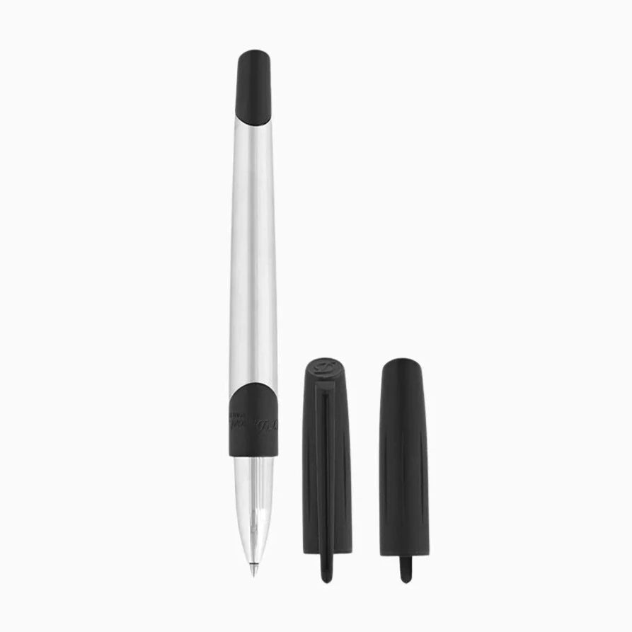 S.T. Dupont Défi Millenium Rollerball Pen - Brushed Chrome & Black