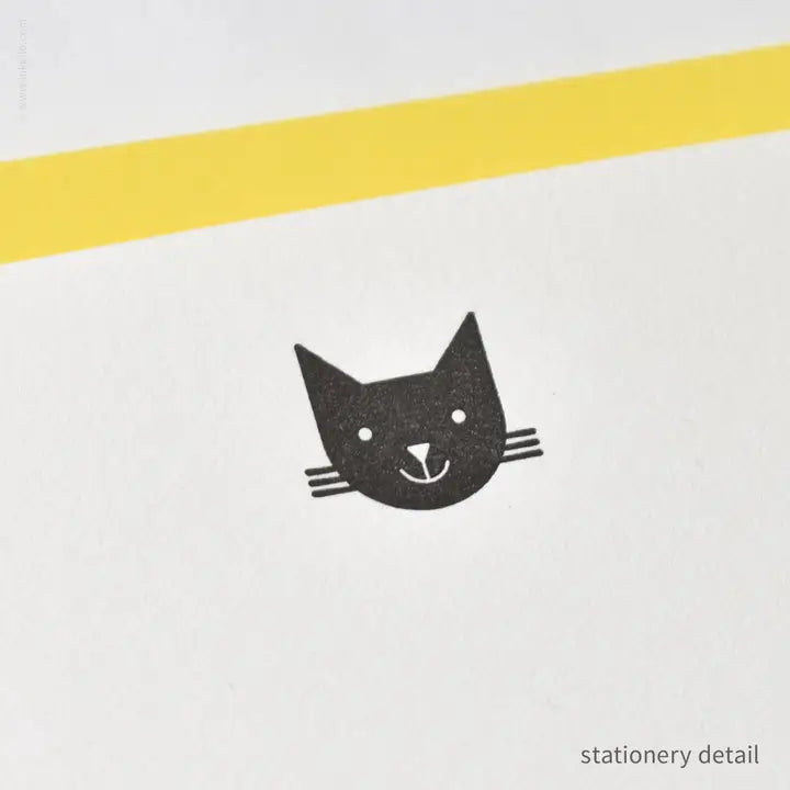 Stationery Set with Black Cat