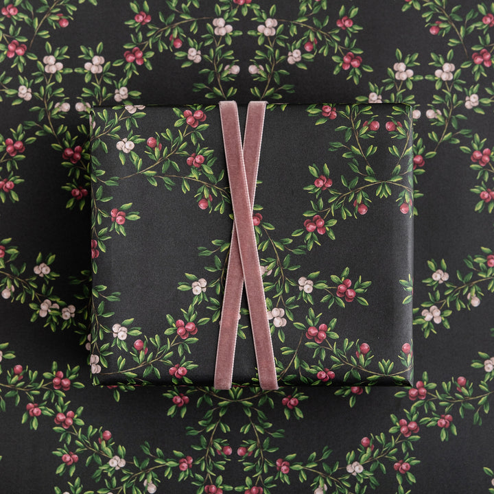 Merry Nouveau - Navy - Gift Wrapping Paper (2 Sheets)