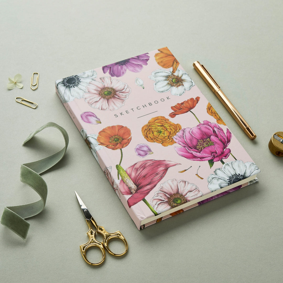 Floral Brights - Hardback Sketchbook (A5)