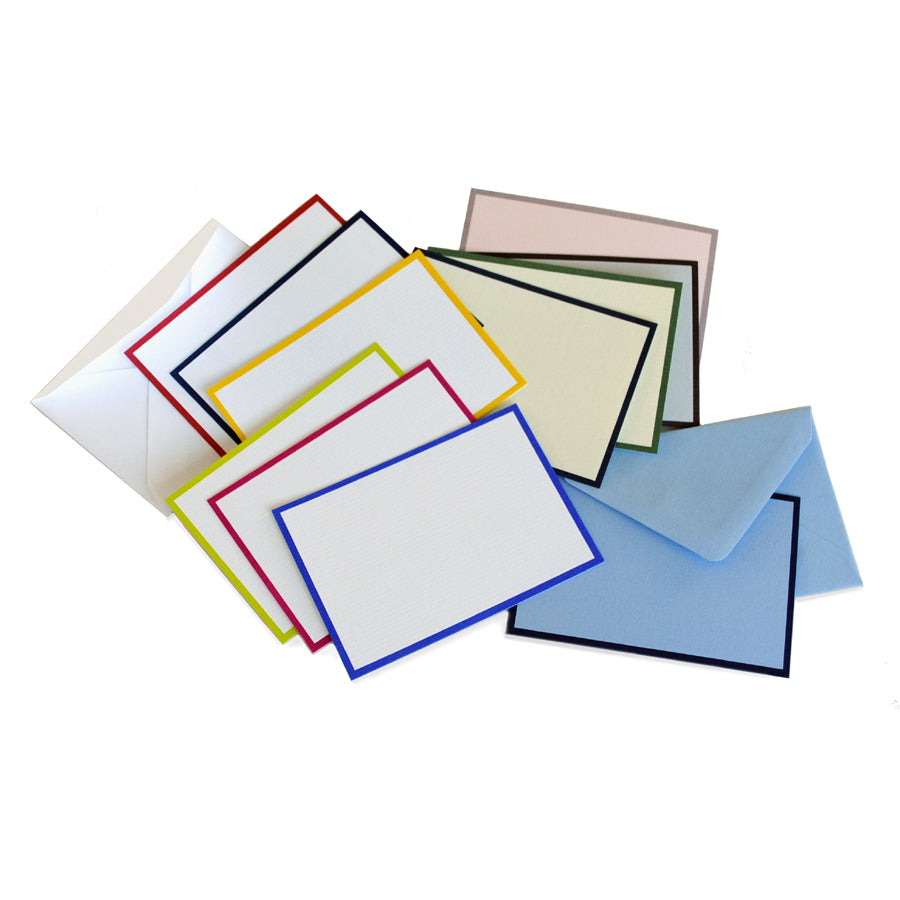 Small Note Card Bi-Color Small Note Cards Box (25ct) | Original Crown Mill – The ...