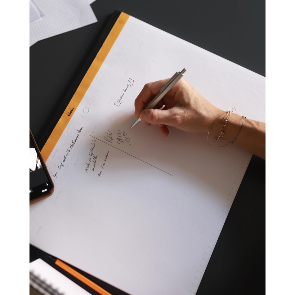 Rhodia Undated Weekly Desk Pad - 16.5" x 12.25"